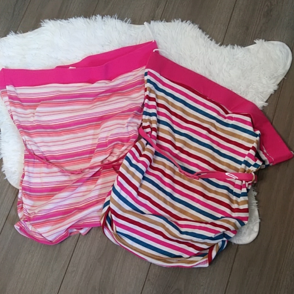Women's Plus Size Stripe Tube Top Bundle 2X